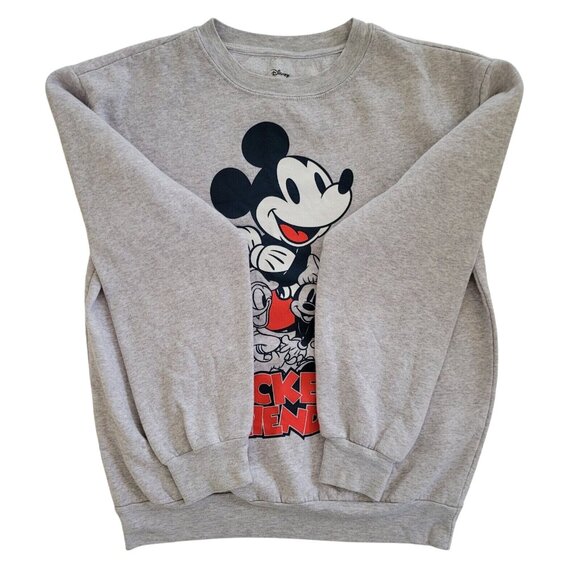 Disney Mickey Mouse And Friends Sweatshirt Unisex Size M (5-7) Gray - Picture 6 of 7
